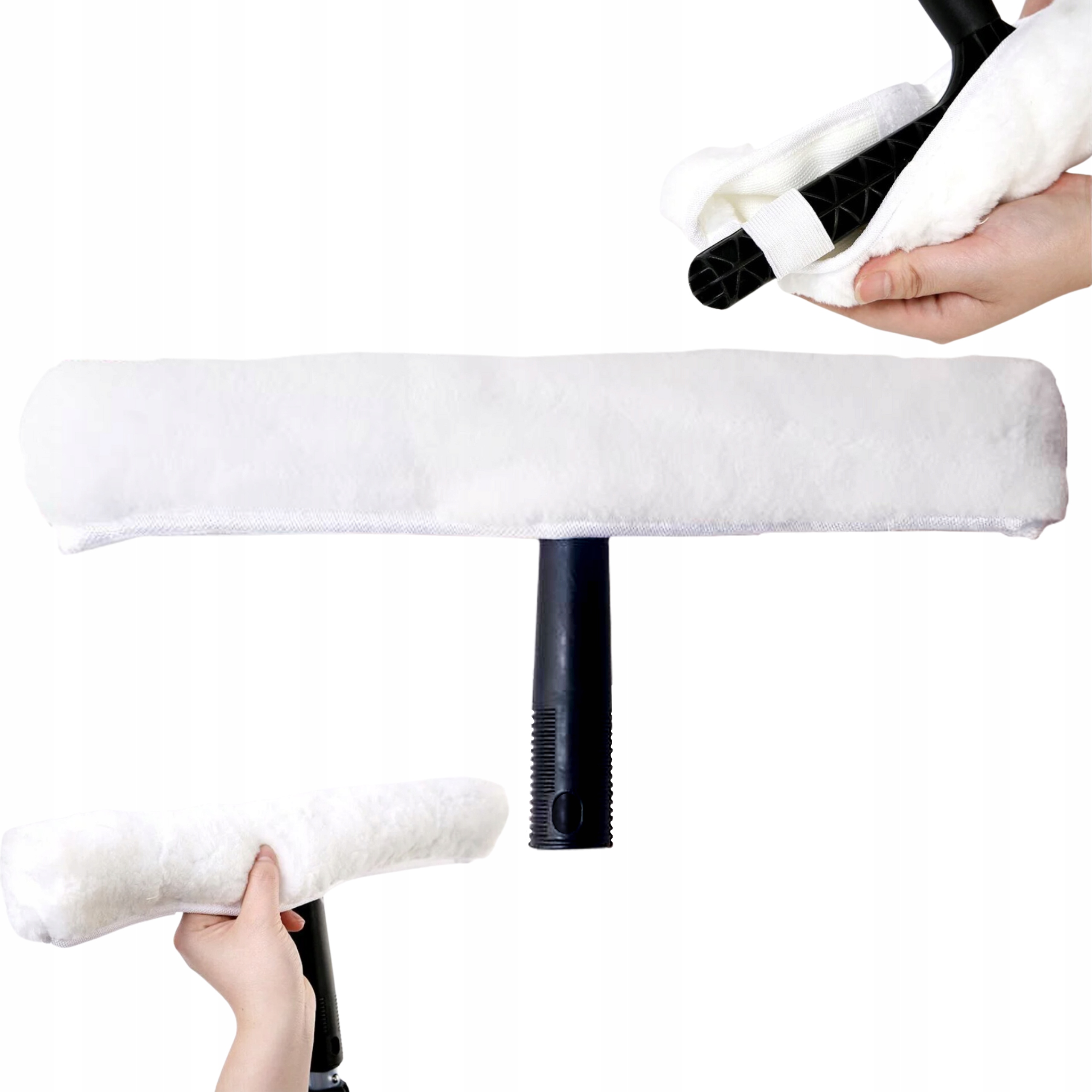Umývačka okien, kľučka + náhrada, baranček z mikrovlákna, 45 cm Higi24