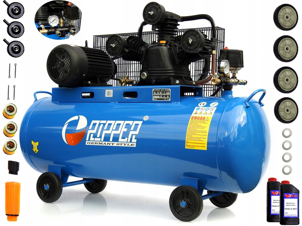 Ripper W-0,36/8 olejový kompresor 150 l 10 bar