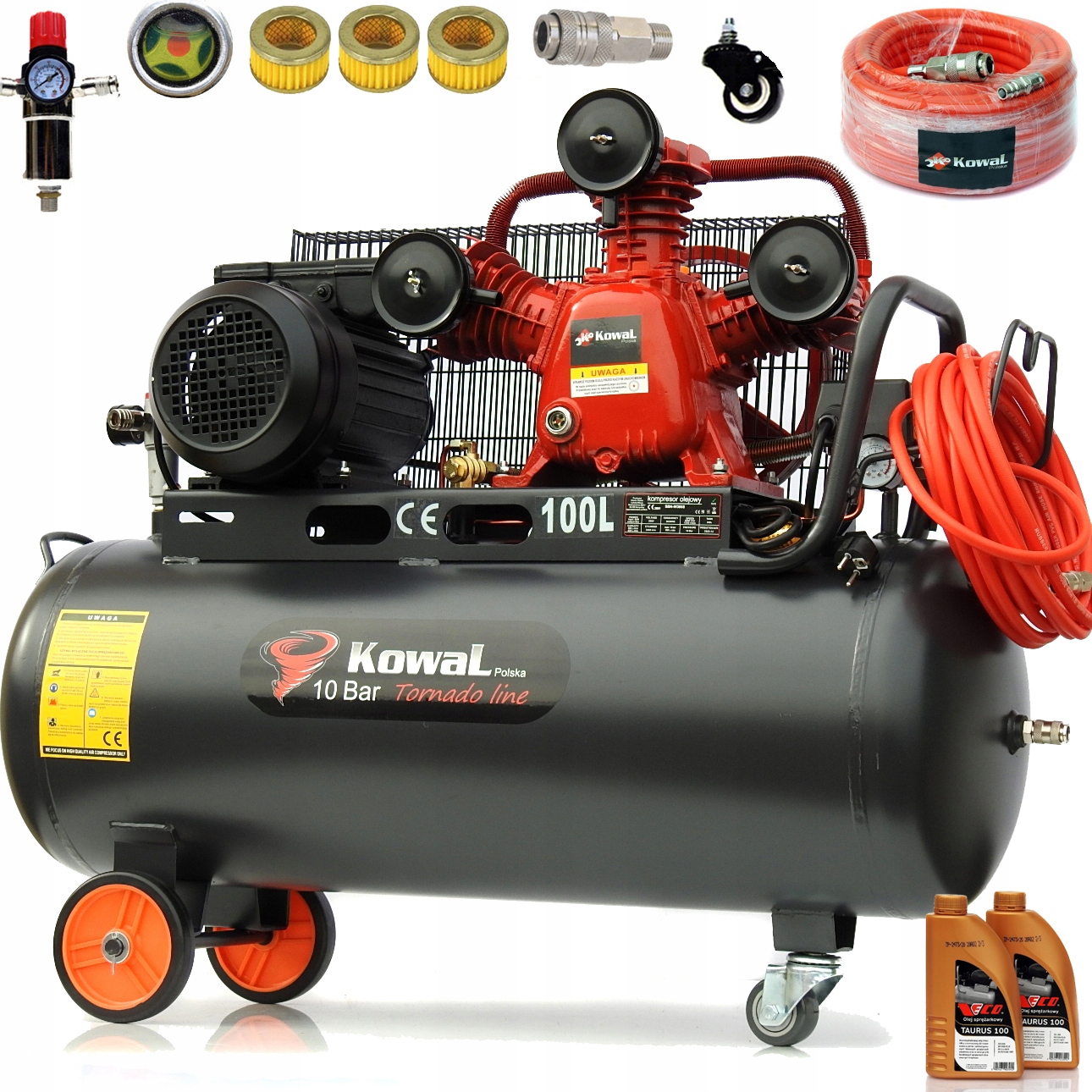 Olejový kompresor Kowal Polska KowaL k3 + hadica 10 Bar 100 l 10 bar
