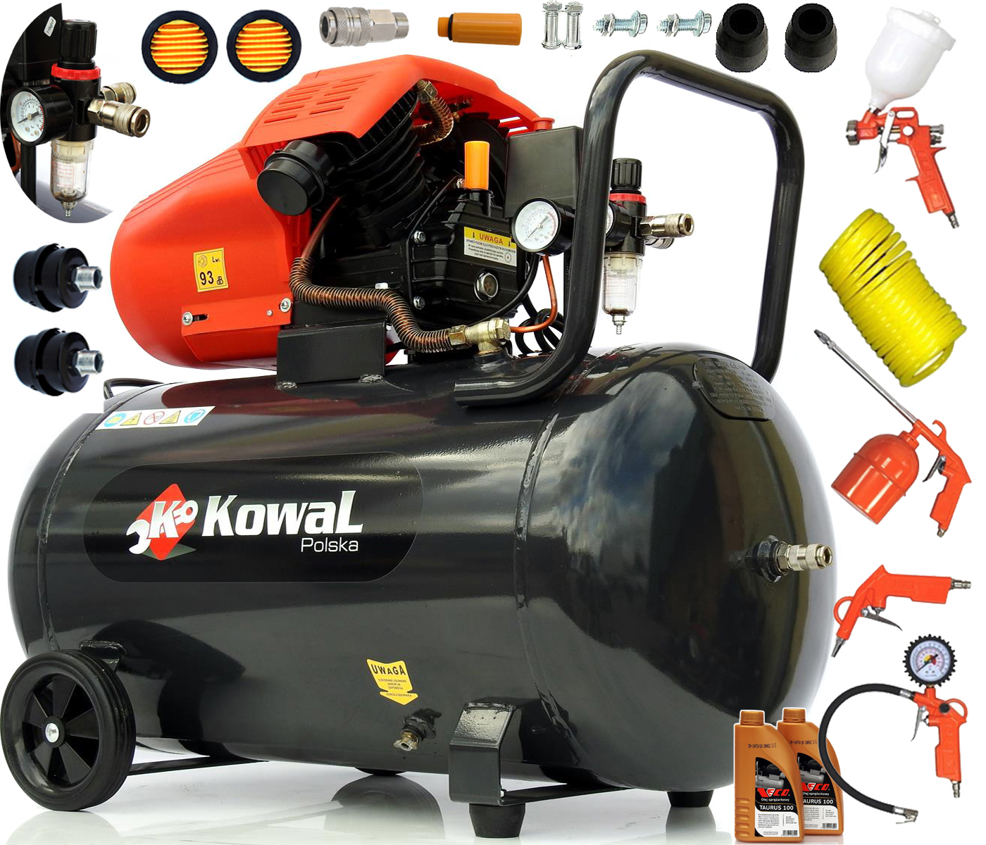 Olejový kompresor Kowal Polska Tornado SBN 10 BAR +KIT 100 l 10 bar