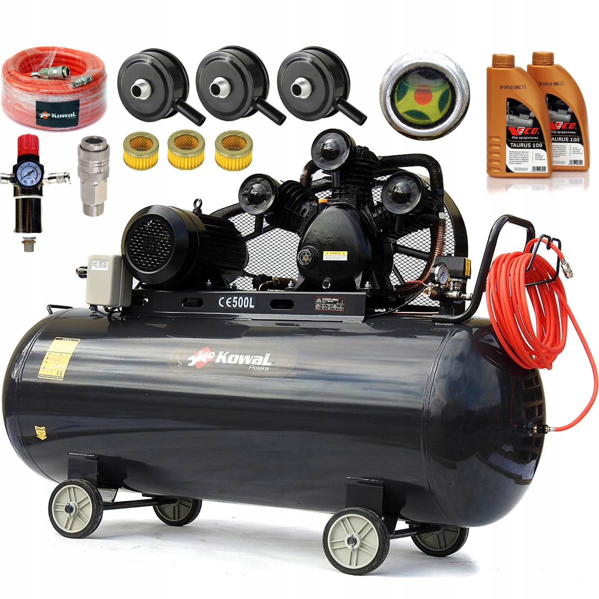 Olejový kompresor Kowal Polska k16 500 l 12 bar