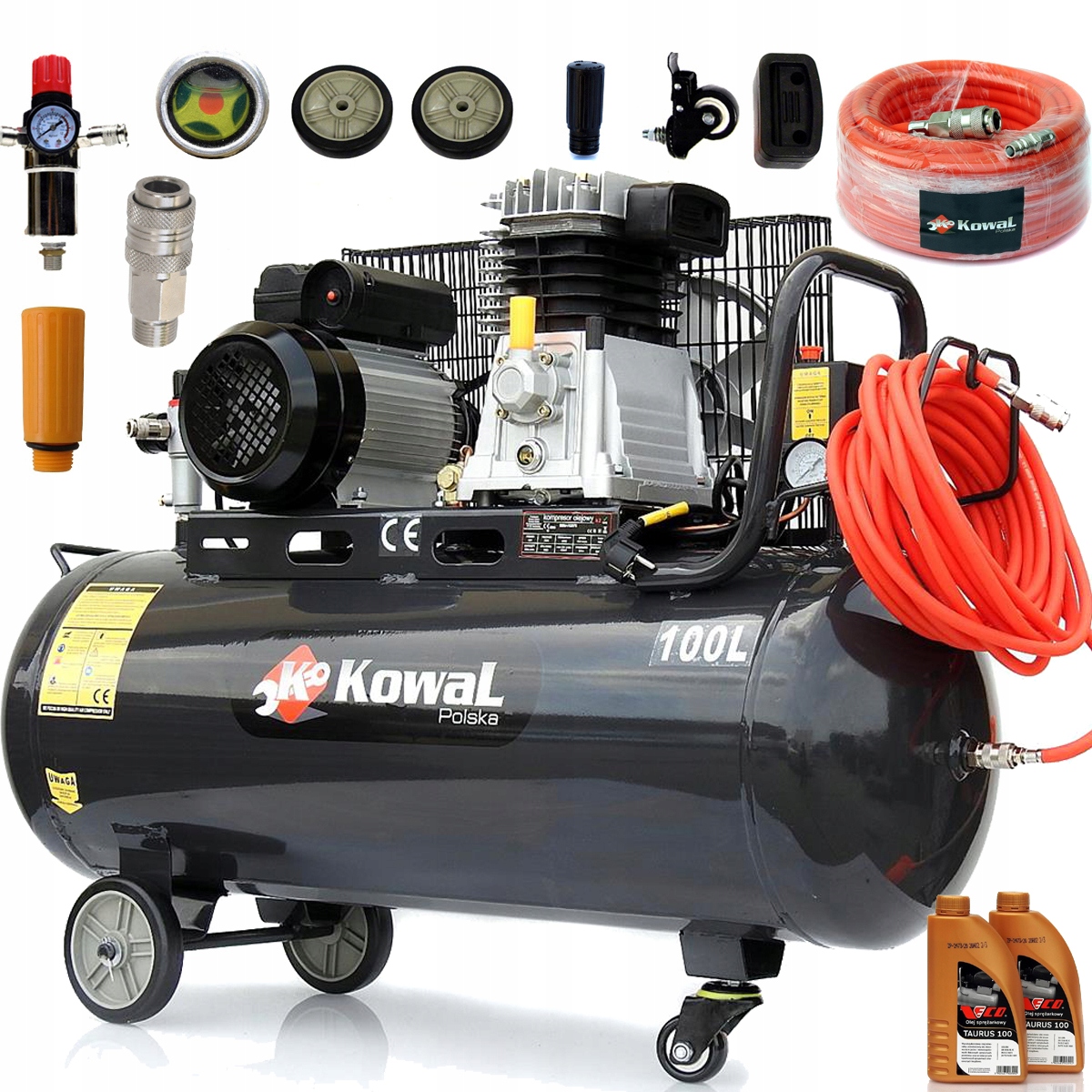 Olejový kompresor Kowal Polska KowaL Tornado 10Bar + hadica 100 l 10 bar