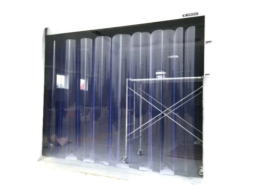 100x230cm PRIPRAVENÝ PÁSOVÝ PVC ZÁMEK ZÁRUBNÁ BRÁNA