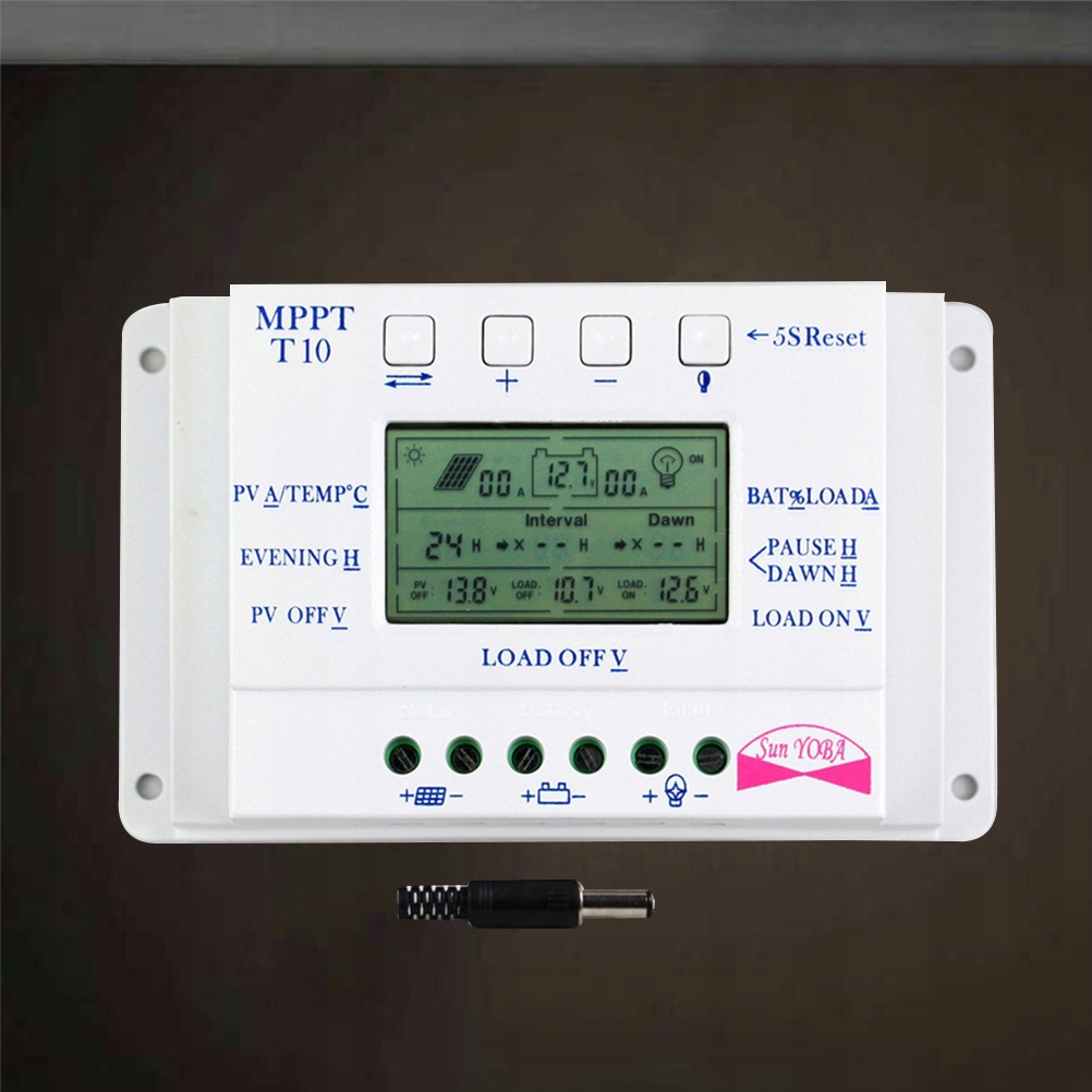 10A 12V / 24V PWM generátor regulátora solárneho nabíjania