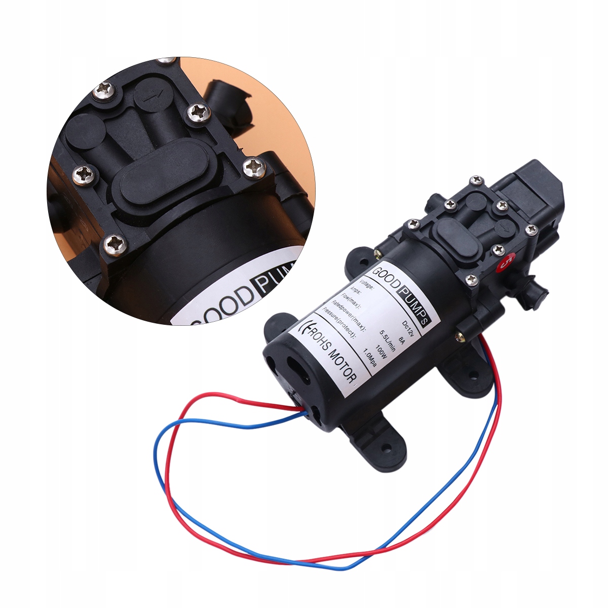 12 V 70 W automatické membránové čerpadlo Mini elekt