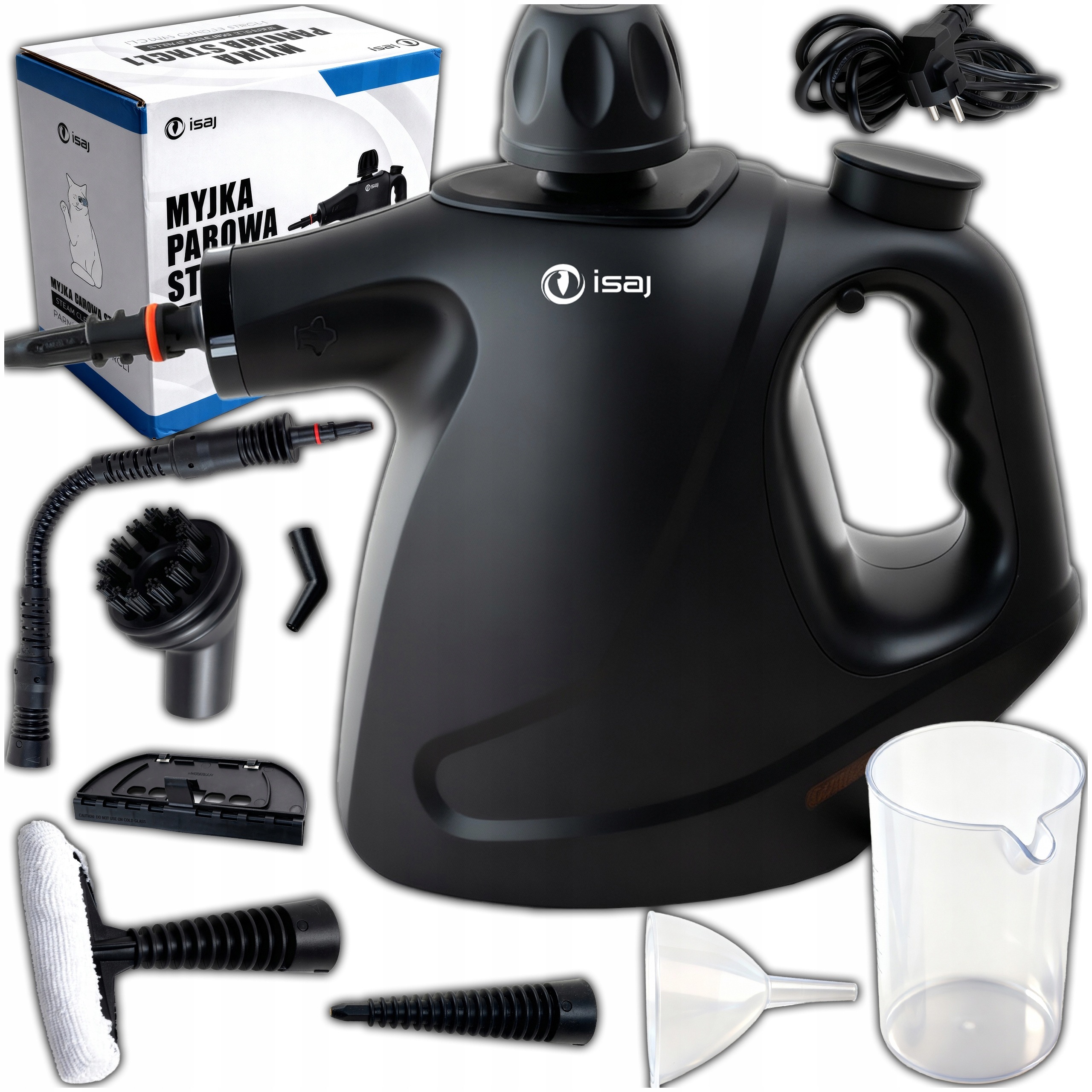 Parný čistič ISAJ STRCL1 1050 W, 3,5 bar, 450 ml s príslušenstvom na podlahy, okná a čalúnenie