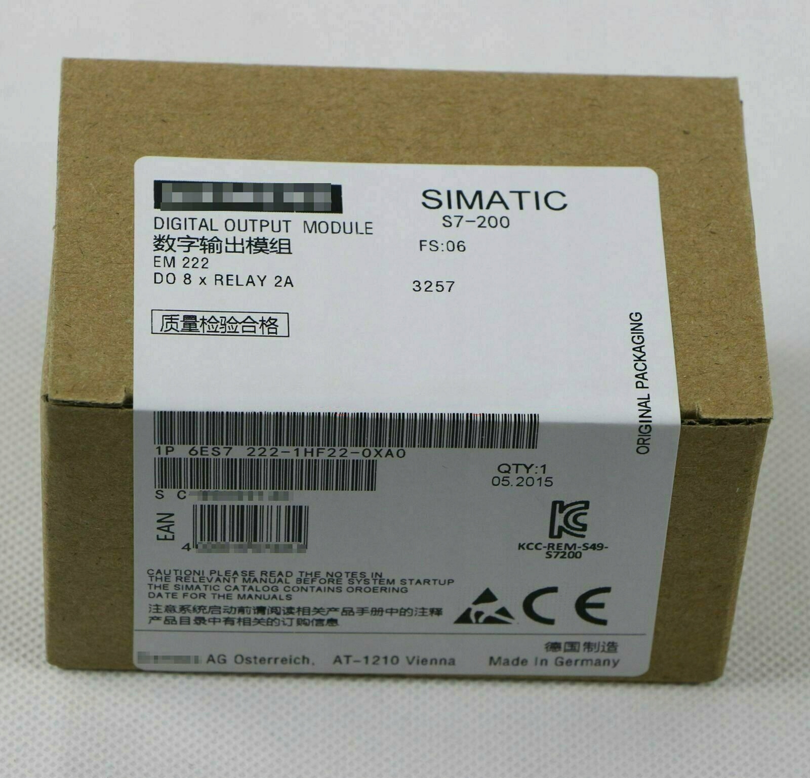 1 KS NOVÝ Siemens 6ES7222-1HF22-0XA0