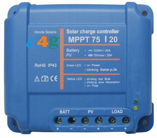 ! REGULÁTOR NABÍJANIA 20A 12V 24V MPPT SOLAR 75V
