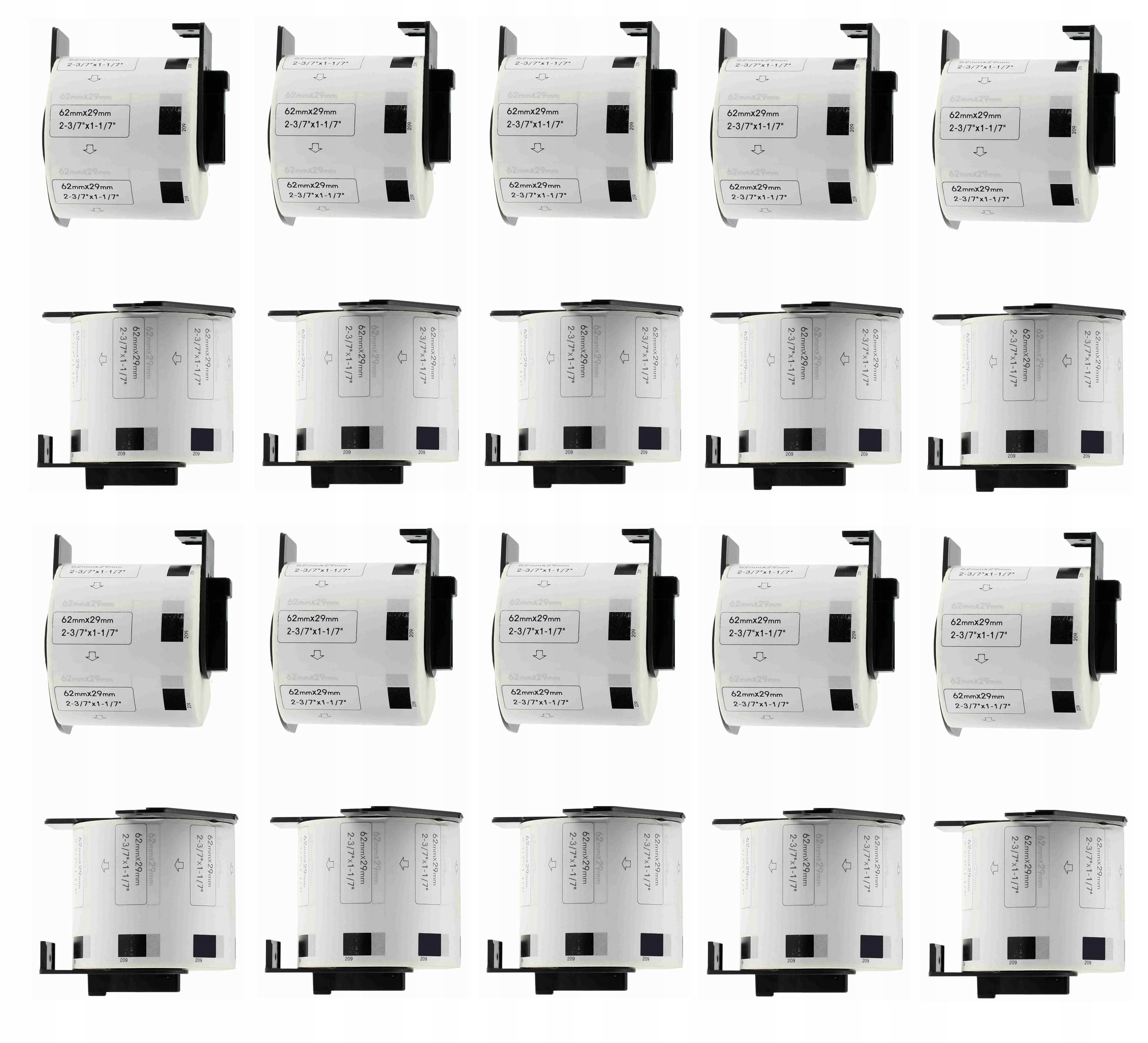 20x náhrada štítku pre Brother DK-11209 29x62mm
