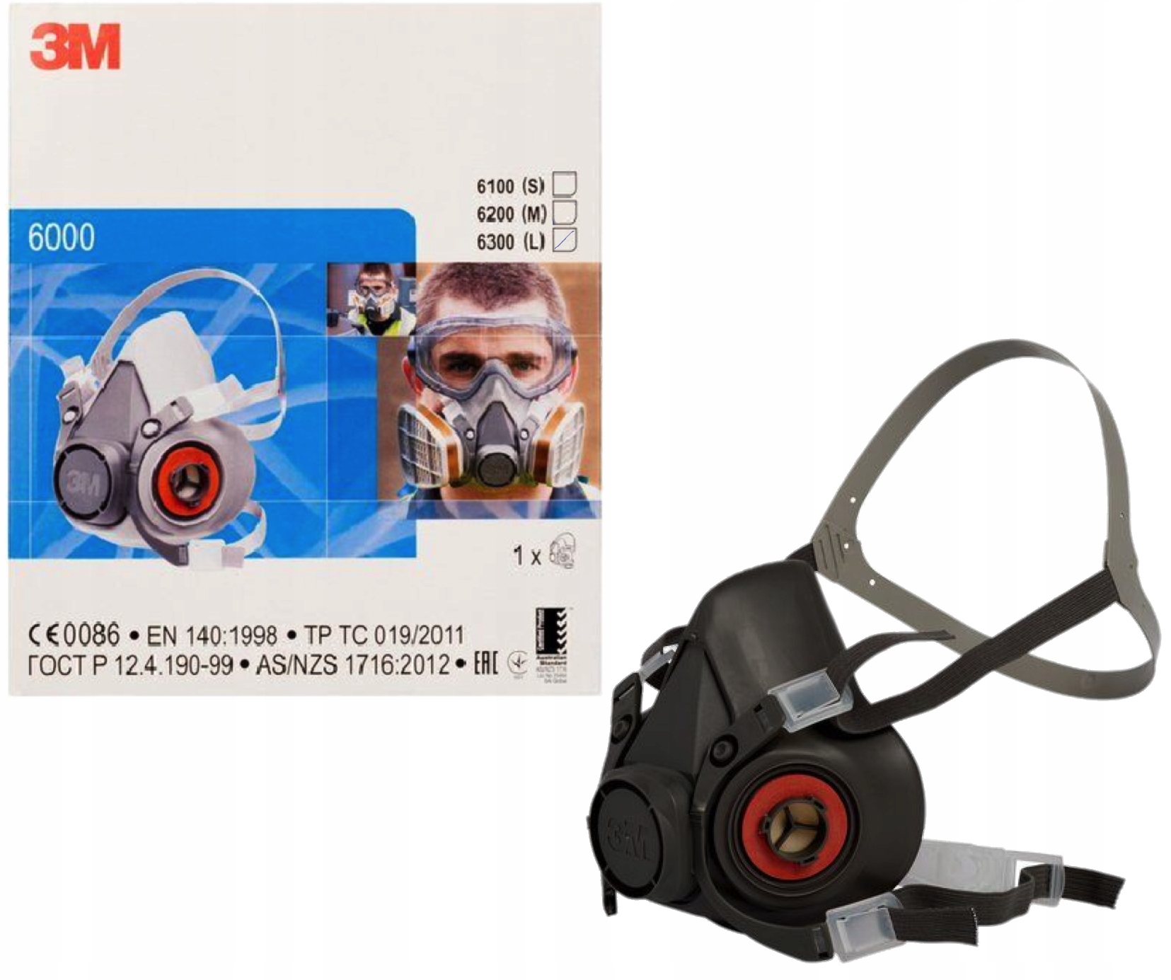 3M Dust Mask 6300 Polomaska