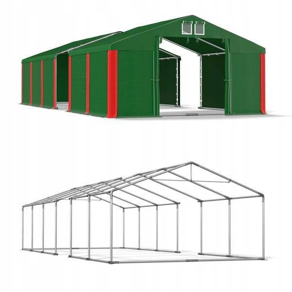Skladovací stan 4x14m, spodná konštrukcia z PVC 560