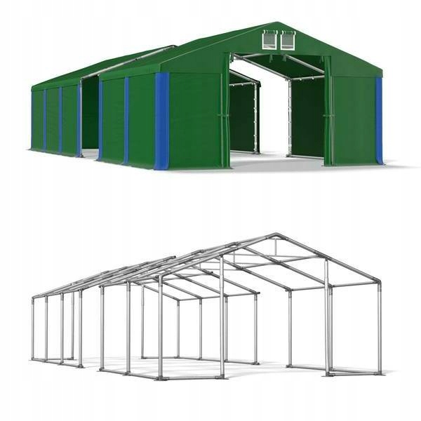 Skladovací stan z PVC s rozmermi 4 x 14 m z ocele 560, stabilný