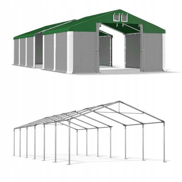 4x24m Maľovaný pozinkovaný skladovací stan