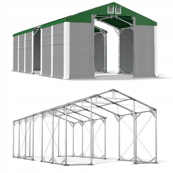 4x26m 3,5-4,7m Stabilný oceľový skladovací stan