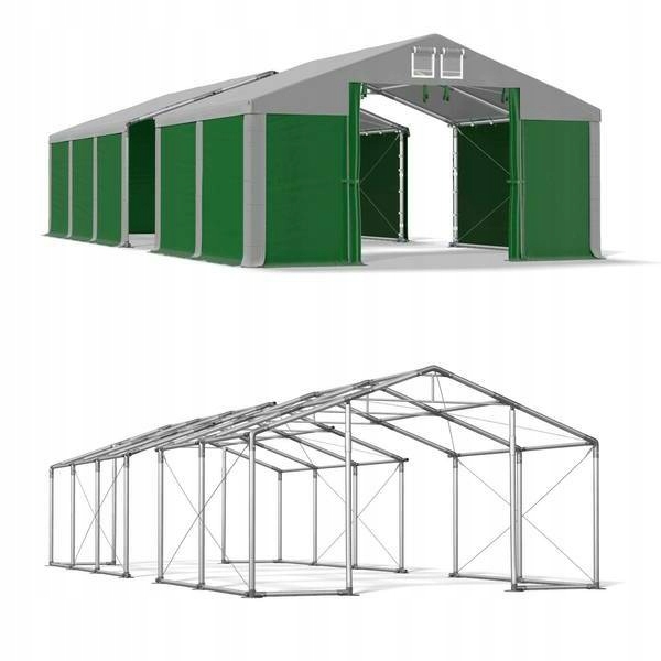 Vysoký garážový stan 4x26m, oceľový