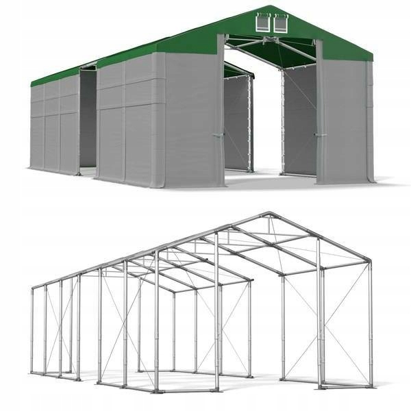 Skladovací stan 4x32m 3,5-4,7m pevný 50 mm