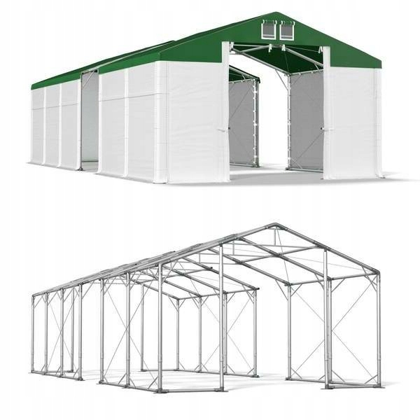 4x34m 2,5-3,7m Silný pozinkovaný skladovací stan