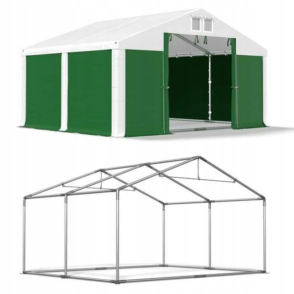 Skladovací stan 4x4m, spodná skautská konštrukcia