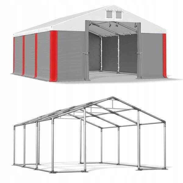 4x6m Silný garážový skladovací stan, vystužený