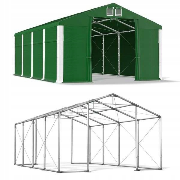 Skladovací stan z pevnej ocele 4x8m 2,5-3,7m