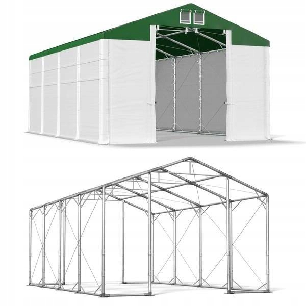 4 x 8 m 4 5 5 m stabilný PVC skladovací stan 560