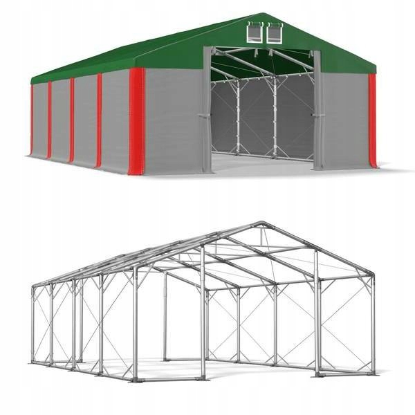 Pozinkovaný úložný stan 4x8m, suchý zips fi50 mm