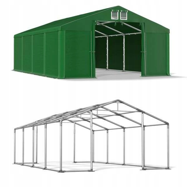 Skladovací stan 4x8m, priamy vstup, stanová hala