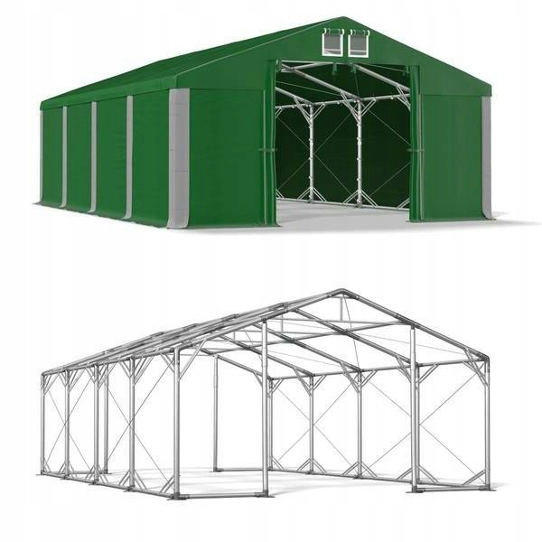 Skladovací stan 4x8m, oceľová garáž, stajňa