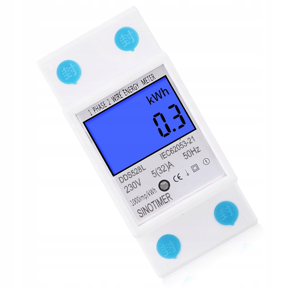 5-32A Jeden domácnosť Mini Energy Meter LCD Displ