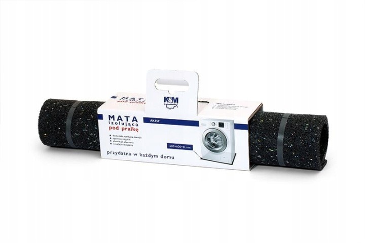 Antivibračná podložka pod práčku K&M AK159 60 × 60 cm hrúbka 8 mm čierna