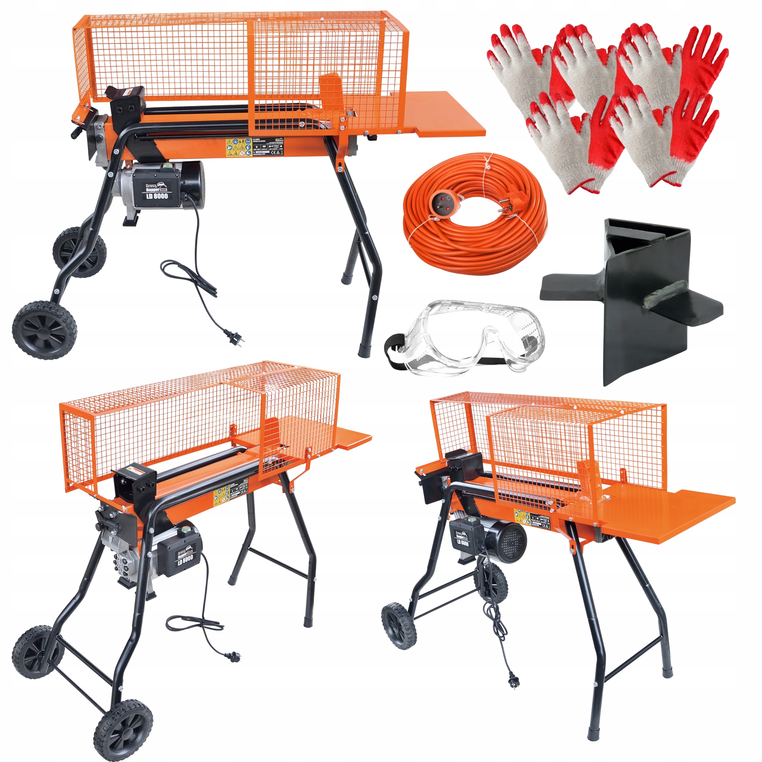 8TON 8T HYDRAULICKÁ ZLIETAČKA DREVA + PRÍDAVNÝ STOJAN + PRÍDAVNÝ KLIN