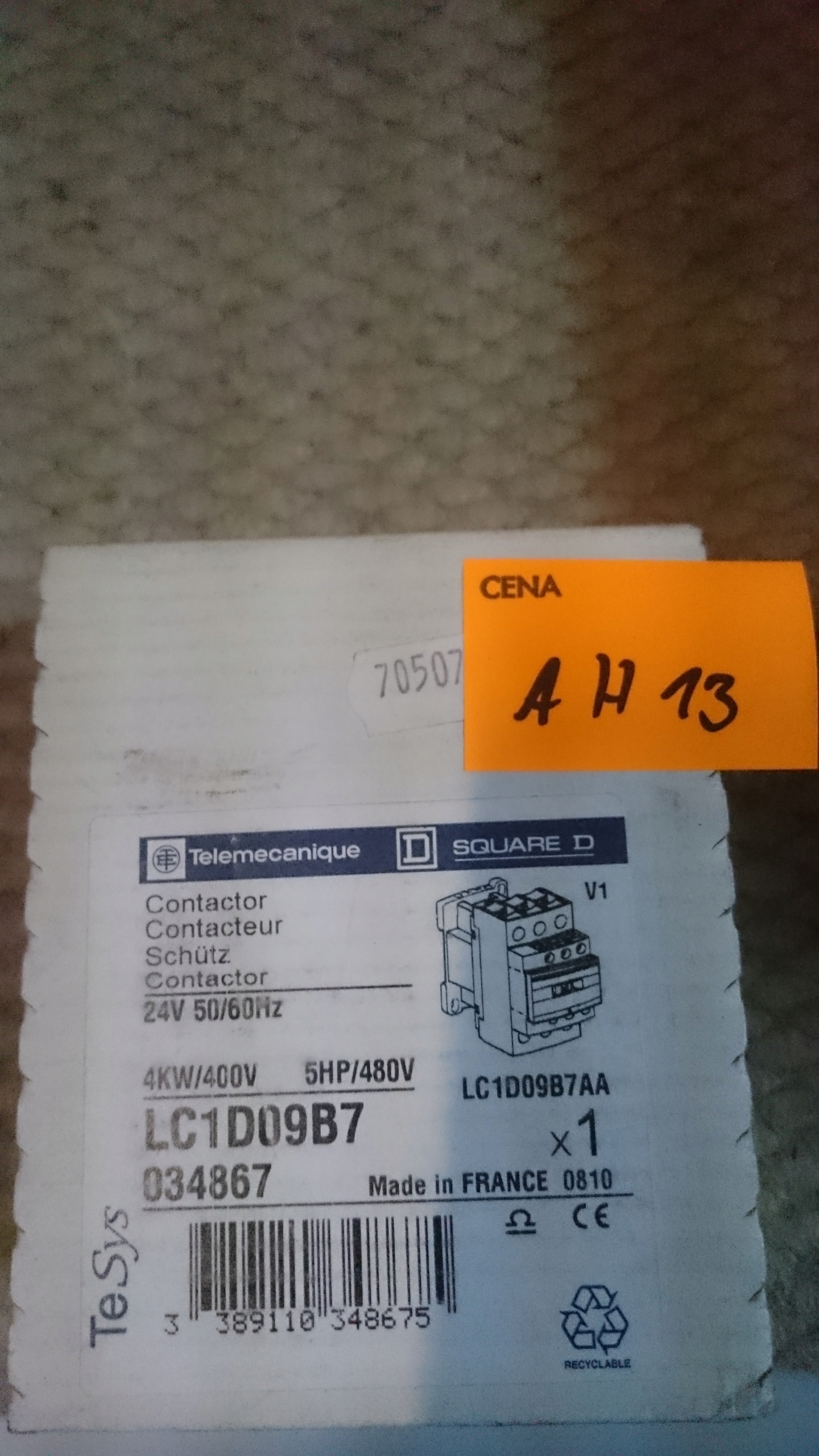 Stykač AH13 Telemecanique LC1D09B7