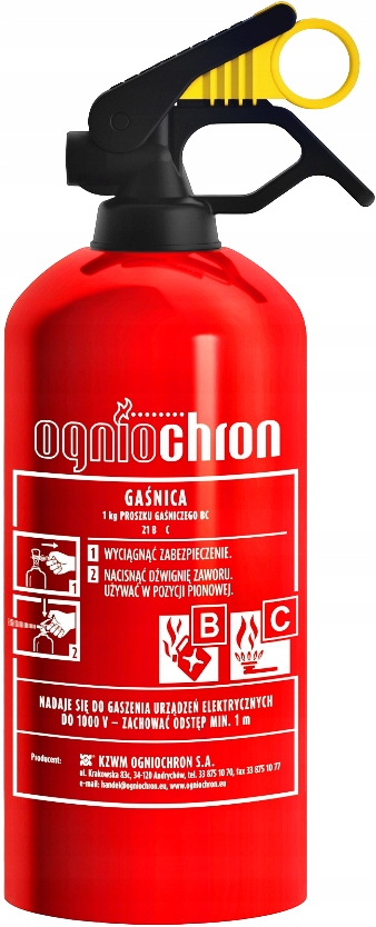 Práškový hasiaci prístroj Ogniochron GP-1z BC/MP 1,7 kg