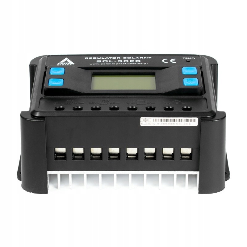 Solárny regulátor nabíjania PWM SOL 12/24 30A LCD