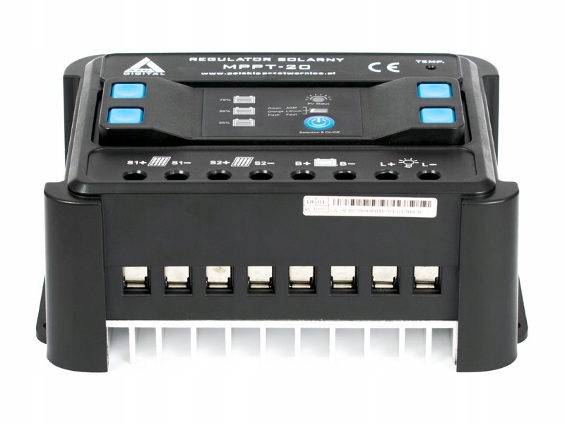 Regulátor nabíjania AZO MPPT 12V 24V 20A
