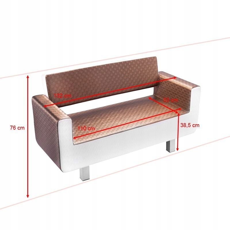ActivShop GABBIANO SOFA NA ČAKANIE HNEDÉHO TURÍNA HNEDÉ