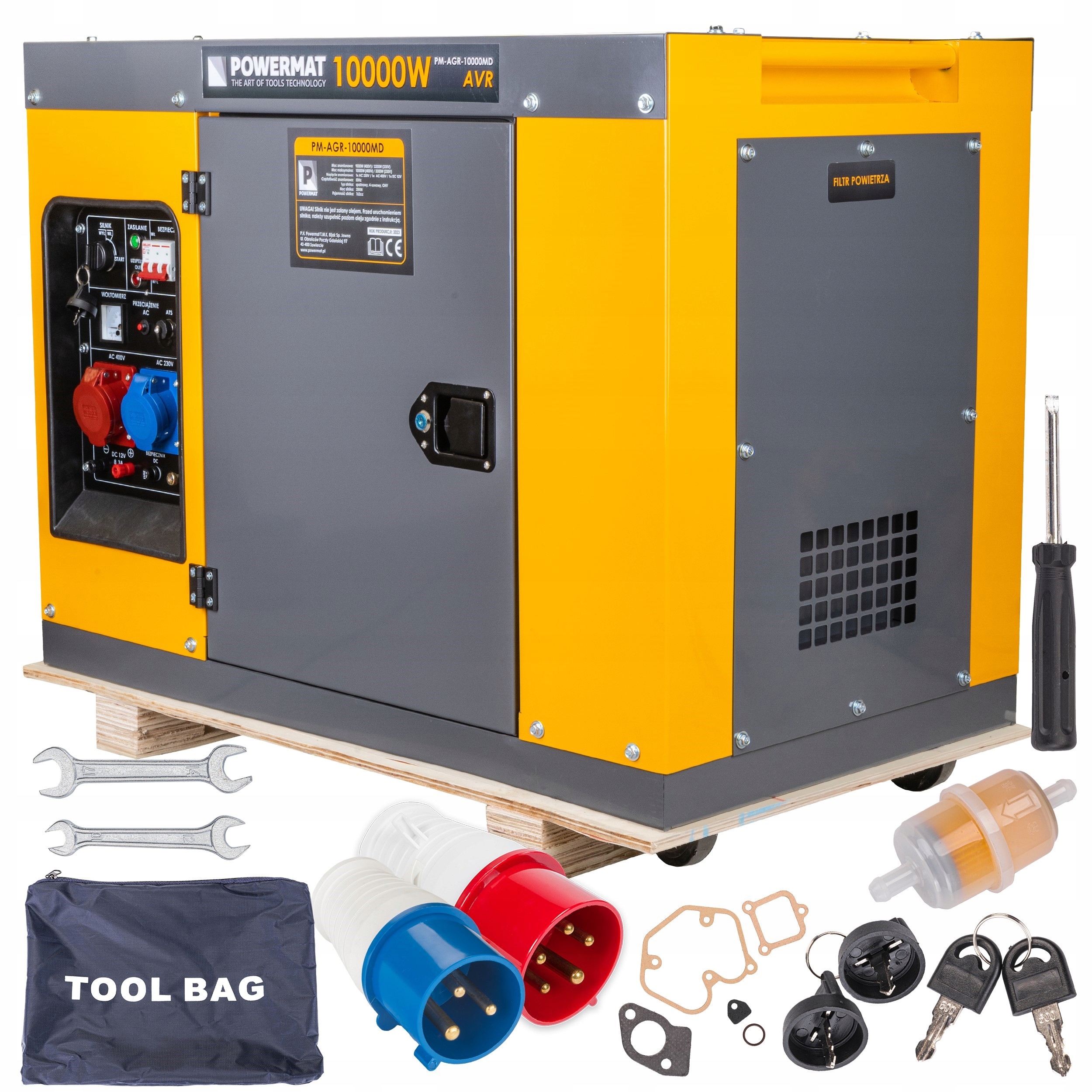 Prenosný trojfázový dieselový generátor Powermat 10 000 W