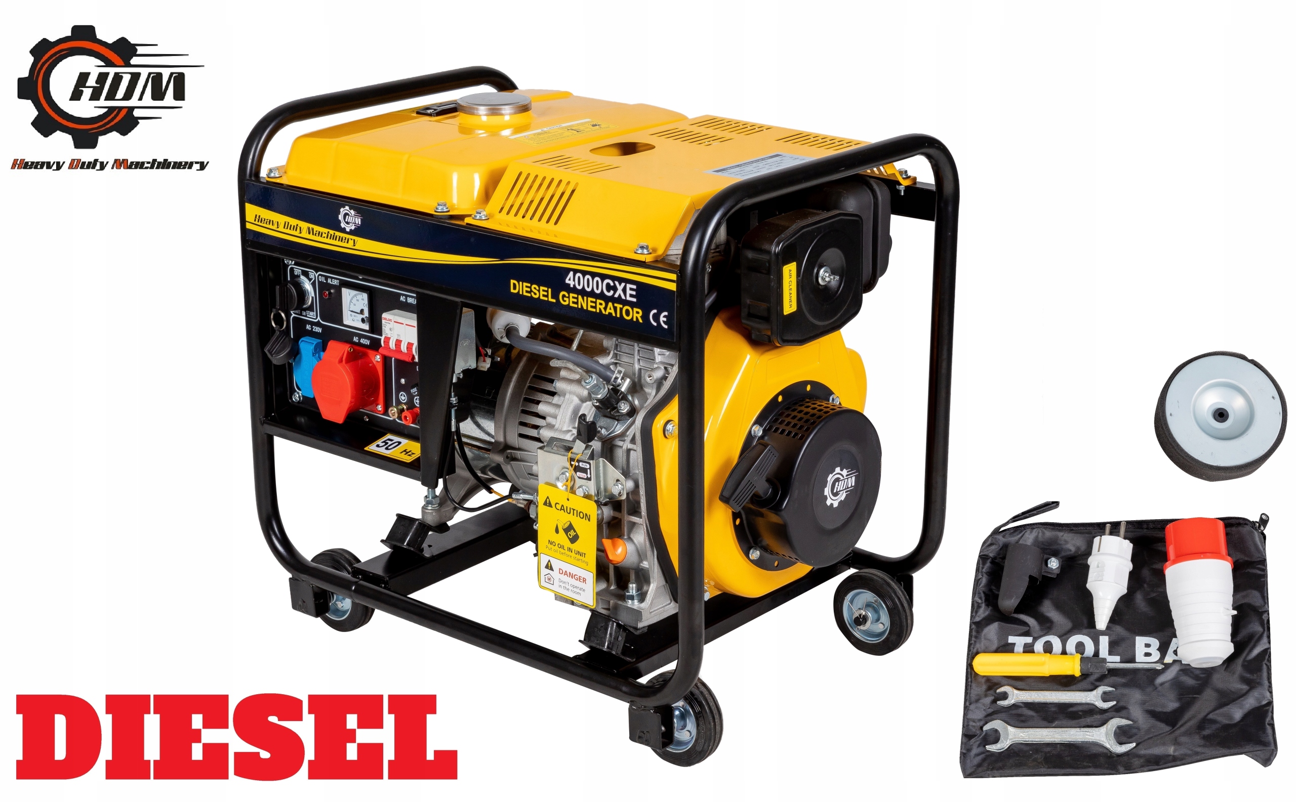 Prenosný trojfázový dieselový generátor HDM 3000 W