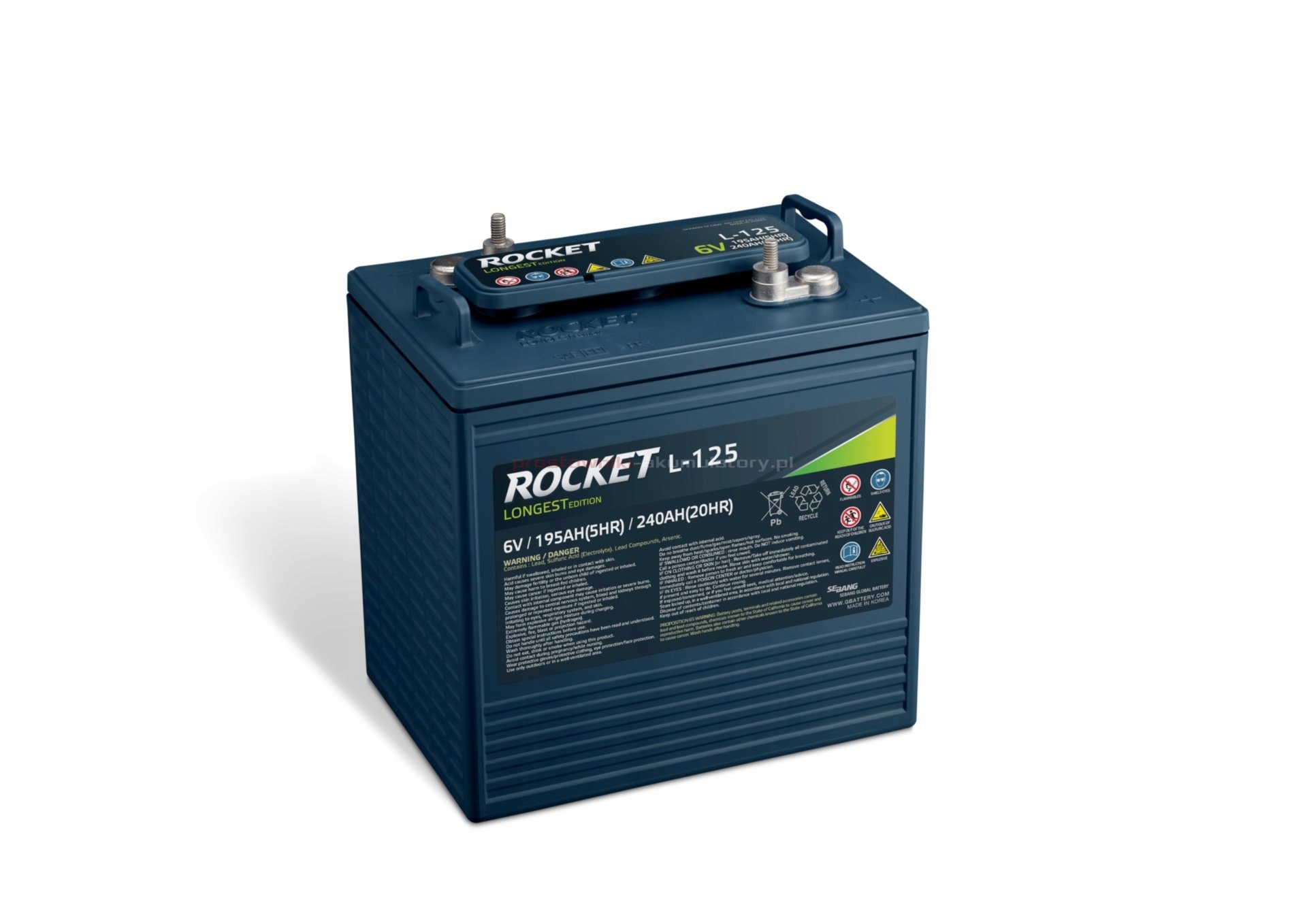 Batéria Rocket L-125 6V 240Ah T605 T105, T125
