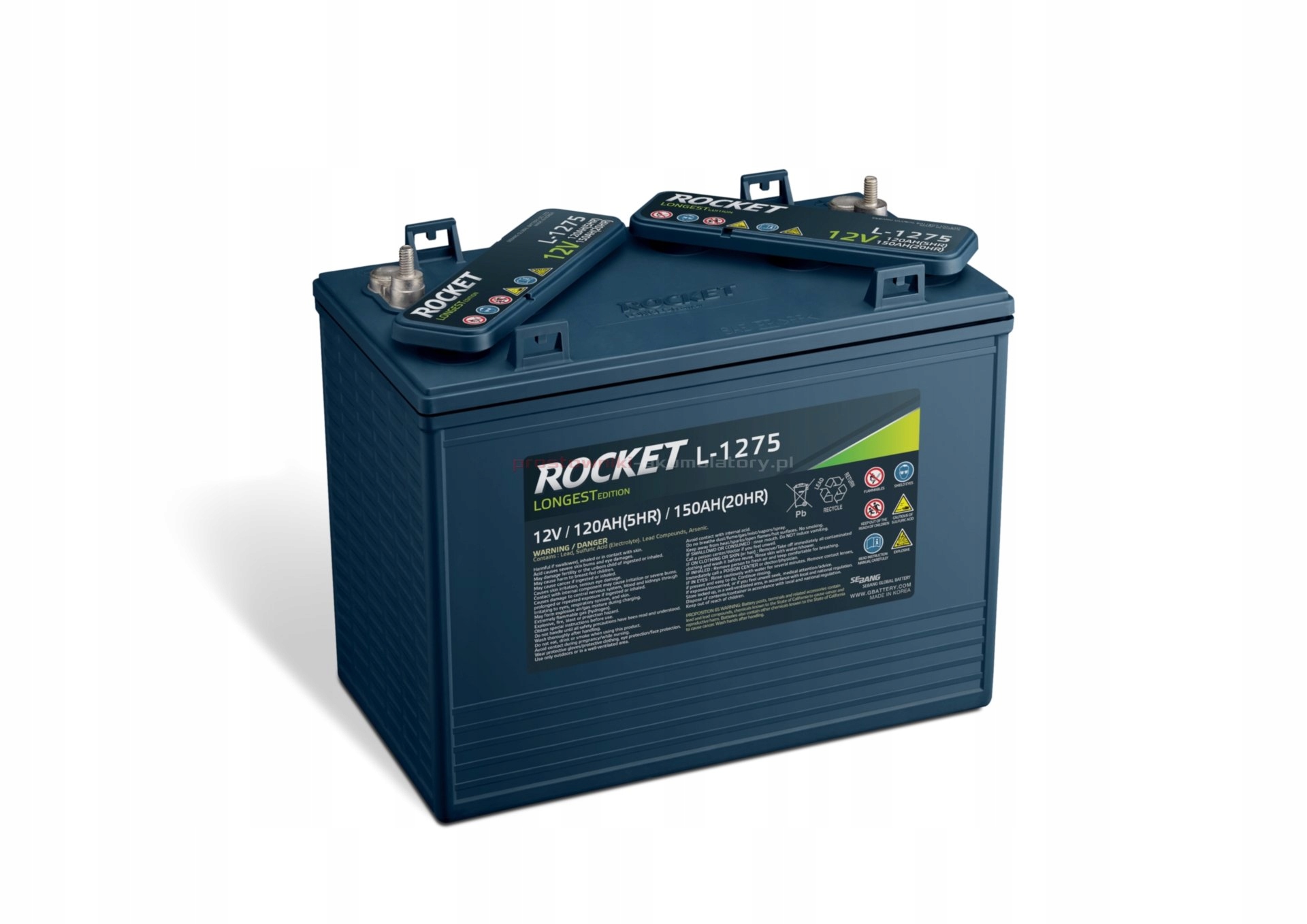 Batéria Rocket L-1275 12V 150Ah, 120Ah T1275