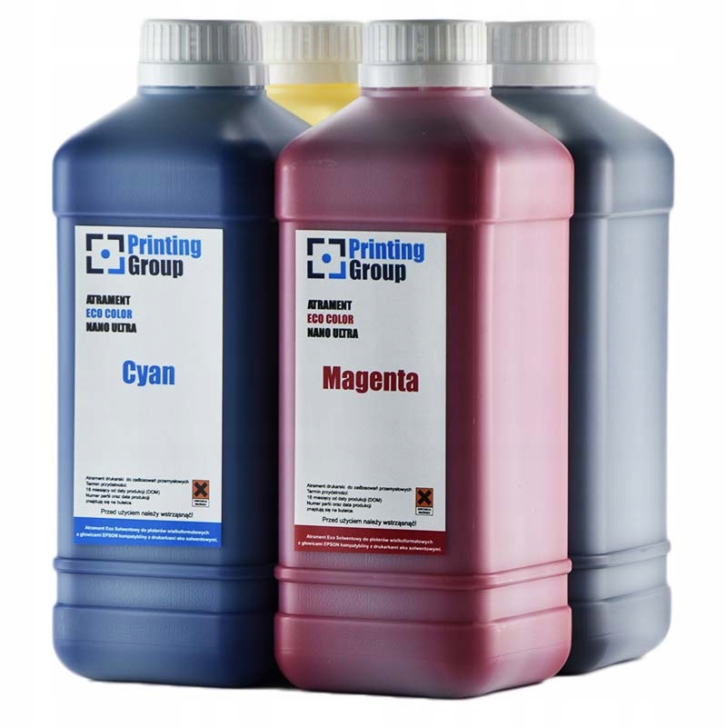Atrament pre tlačiarne Eco Solvent CELÉ CMYK 4 LITRY