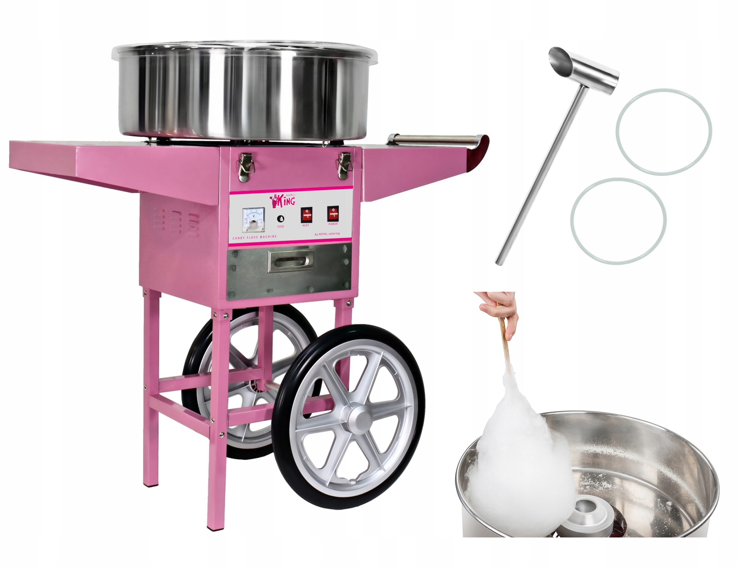 Stroj na cukrovú vatu ROYAL CATERING RCZC-1200-W