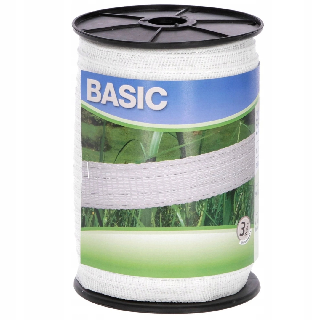 Páska na oplotenie BASIC, 200m x 20mm, biela