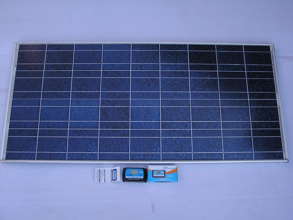 SOLÁRNA BATÉRIA 12V 120W + regulátor 10A + USB