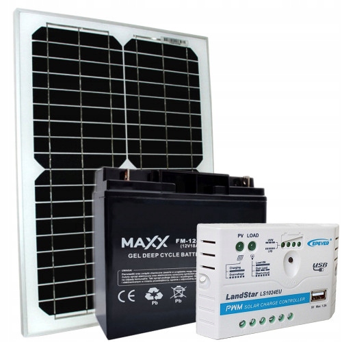SOLÁRNA BATÉRIA 20W 18Ah 5A USB