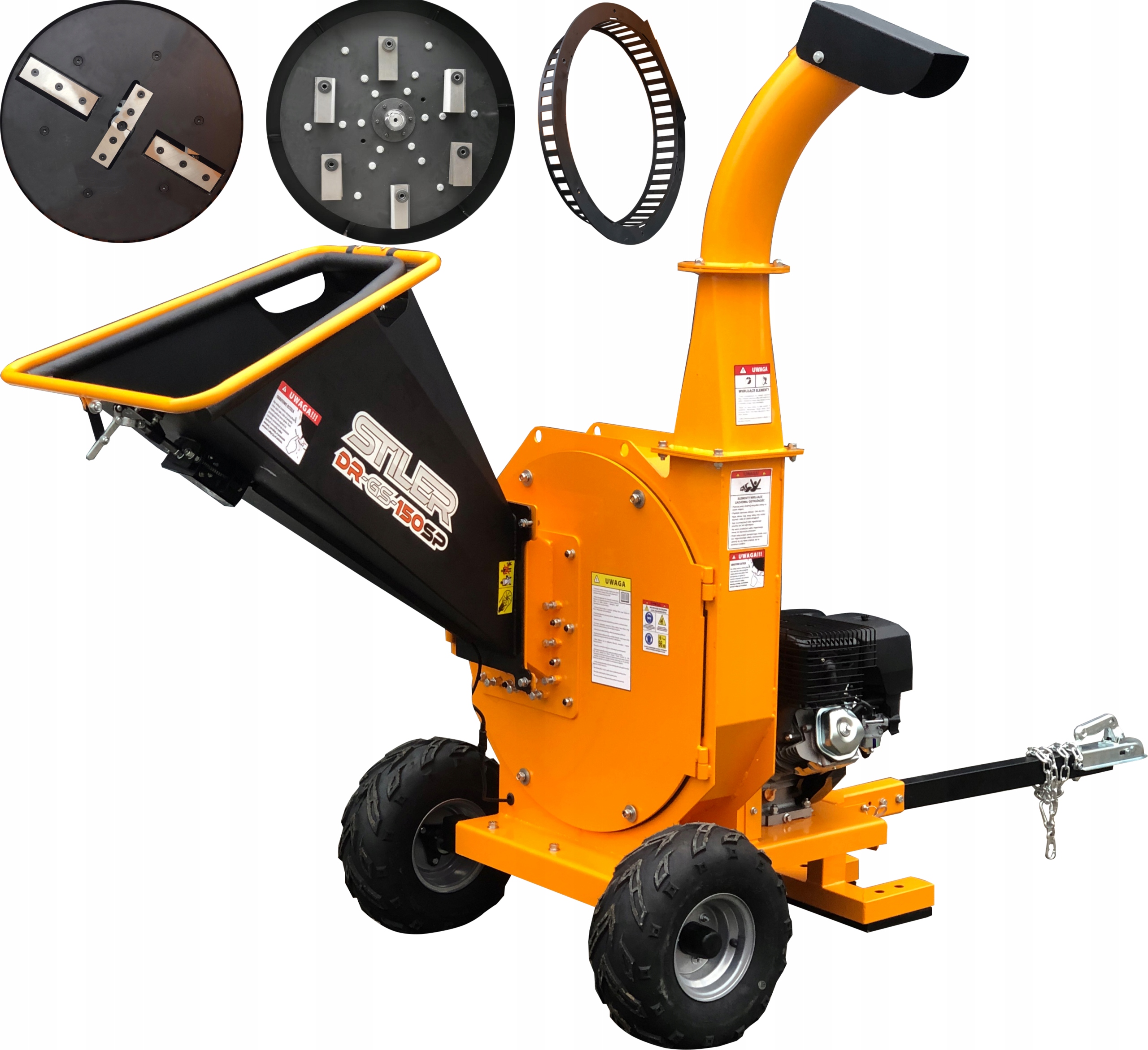 BENZÍNOVÝ SPAĽOVACÍ ŠTIEPAČ, DRVIČ KONTROV, 15 HP, 420 CC, 6-DÚŠKOVÝ KOTOUČ