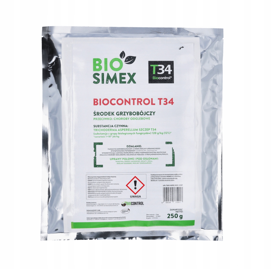 BIOLOGICKÝ. BIOCONTROL T34 250G FUNGICÍD