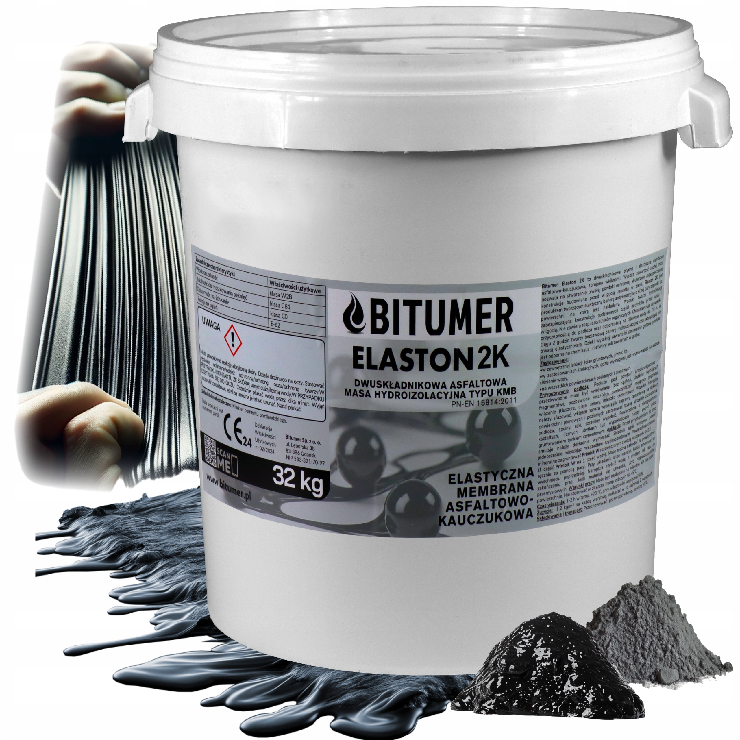 HMOTNOSŤ KMB ŤAŽKÁ VODEODOLNÁ IZOLÁCIA ZÁKLADOVÁ IZOLÁCIA ČISTÝ BITUMEN 32 KG
