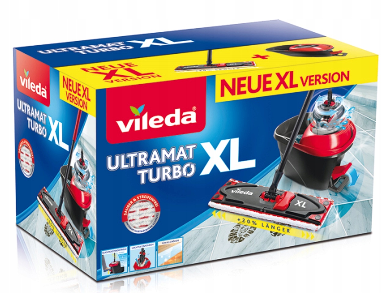 Vileda Ultramax Turbo XL vedierko a plochý mop 42 cm