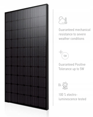 Solárna batéria RECOM mono 300W Full Black FV